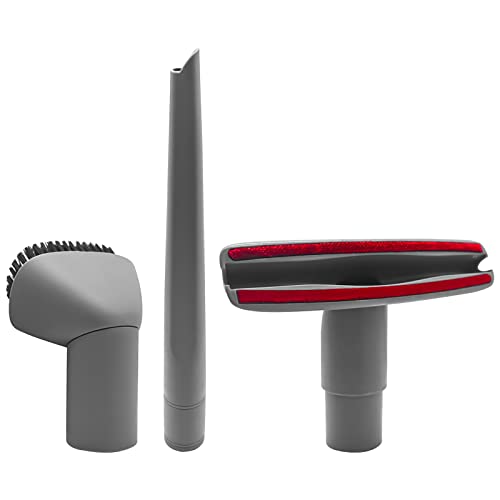 3 Pack Crevice Tool, Dust Brush and Upholstery Tool Attachment Compatible with Shark Navigator Lift-Away Vacuum Cleaner Models NV350, NV351, NV352, NV355, NV356E, NV357, NV360, NV370, UV440