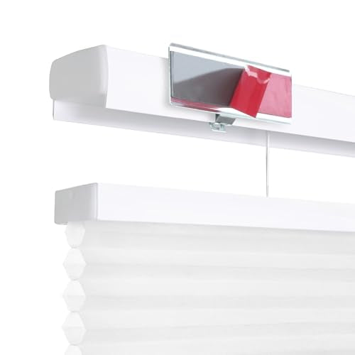 REGAL estate Adhesive Top Down Bottom Up Door Shades, White, 25 x 72 in - color: Peelmount Tdbu Shades - White, size: 25"W x 72"H