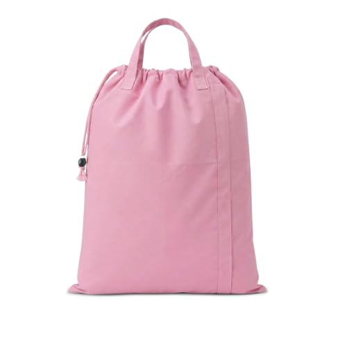 LFH Home Large Premium 1pack Cotton Rich Canvas Laundry Bag with Drawstring and Handles Heavy Duty, Multi-Use, Washable for Home, Travel, College or Storage 18x26 -Pink - color: Pink, size: 18”x26”