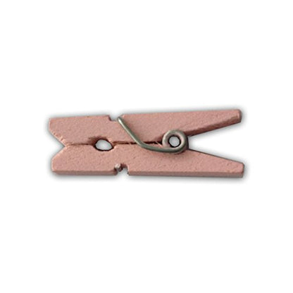 LWR CRAFTS Wooden Mini Clothespins 200 Per Pack 1" 2.5cm (Light Pink) - color: Light Pink