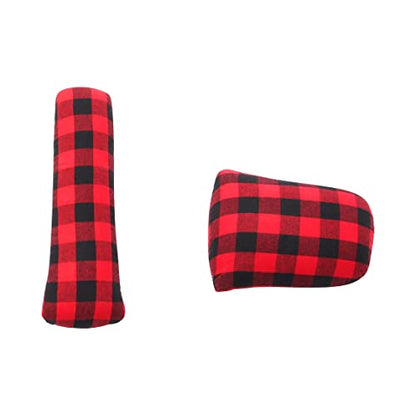 Billotodo - Tailors Ham and Sleeve Roll Set Kit for Sewing Pressing Quilting and Molding, Seam Roller Tool Ironing Accessories, Complete with Nylon Protective Pad Mat Tool, in Red/Black Cloth Fabric