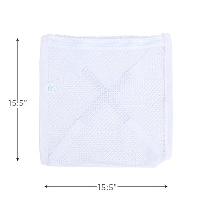 Smart Design Sneaker Dryer & Wash Bag w/ Elastic Straps - Durable Fabric - for Shoes, Clothing, & Laundry - Home Organization (15.5 x 15.5 Inch) [White] - size: 15.5 x 15.5 inch - white