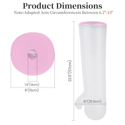 mosago Waterproof Cast Covers for Shower Arm, Pink - color: Pink, size: Arm-L（length 22.4"）