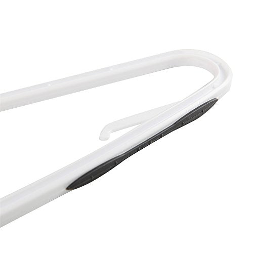 Finnhomy 50 Pack Plastic Hangers, Clothes Hangers with Non-Slip Pads, Space Saving Easy Slide Organizer, Clothes Hanger for Bedroom Closet Wardrobe, Great for Shirts, Pants, Scarves