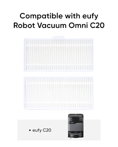 eufy Official Washable Filter for C20, Omni C20, 2-Pack