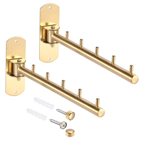 Sumnacon Clothes Rack,2 Pcs Stainless Steel Wall Mounted Clothes Hanger - size: 11.2x4.7x2.4 Inch