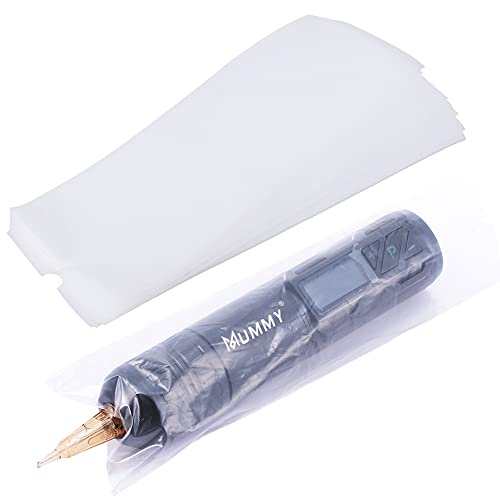 Mummy 300pcs Tattoo Machine Covers, Disposable Pen Bags, Transparent - color: transparent