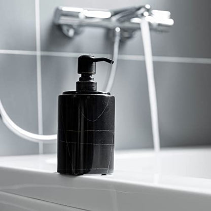JIMEI Black Marble Soap Dispenser Hand or Dish for Bathroom & Kitchen