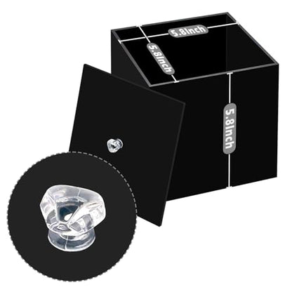 Disposable Face Towel Holder Facial Towelettes Container Box Acrylic, Black - color: Black