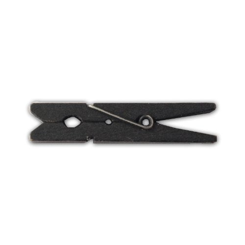 LWR CRAFTS Wooden Small Clothespins 1-7/8" 4.8cm 50 Pieces Per Pack (Black) - color: Black