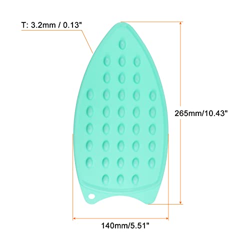 HARFINGTON 2pcs Silicone Iron Rest Pad, Multipurpose Iron Hot Resistant Mat Iron Rest Plate for Ironing Board Hot Heat Resistant Steam Compact Mat, Turquoise - color: Turquoise