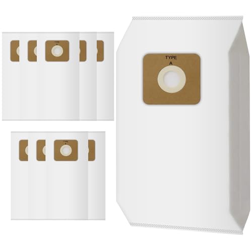 10 Pack Type A HEPA Vacuum Bags for Riccar Most Vibrance, 2000/4000 and R-Series & Simplicity Symmetry, S20EZM, 5000/6000 Series Upright Vacuum Cleaners, Replaces Part RAH-6/SAH-6 - color: 10 Pack, size: Type A