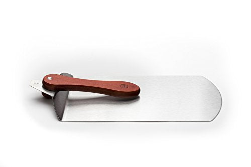 Outset Stainless Steel Pizza Peel with Collapsible Rosewood Handle, 20-Inch Overall, 12-Inch x 7.75-Inch Spatula Area, Silver - style: 21-Inch Pizza Peel