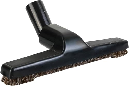 Sunny Shine Hardwood Universal Vacuum Cleaner Floor Brush 1 ¼ inch (32mm) Inner Diameter with Horse Hair Soft Bristles 10” Wide (Black - Plastic)