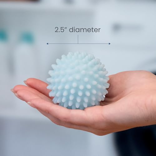 S&T INC. Reusable Plastic Dryer Balls, 4 Pack, 2.5" Diameter, Light Blue - color: Light Blue