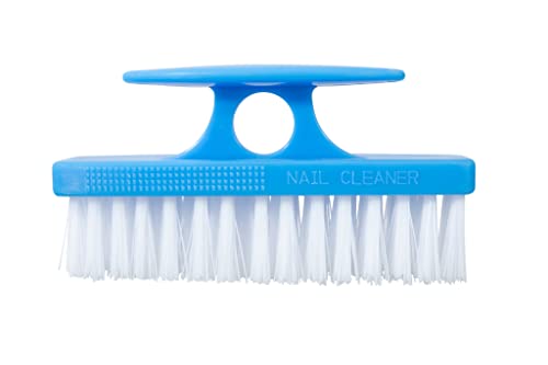 Superio Nail Brush Cleaner with Handle - Durable Brush Scrubber To Clean Toes, Fingernails, Hand Scrubber All Surface Cleaning, Blue Heavy Duty Scrub Brush Stiff Bristles, Easy To Hold - color: Blue, size: 1 Pack