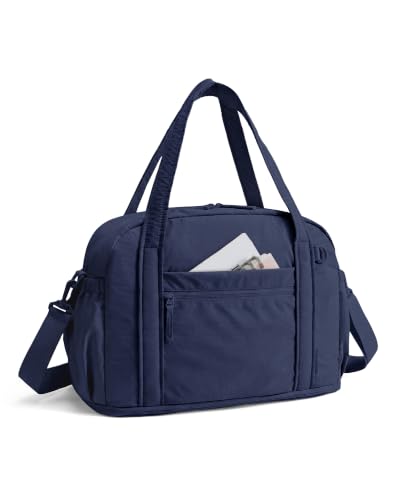 BAGSMART Expandable Personal Item Travel Bag, 2 Set Duffel Bag for Women - color: Navy Blue