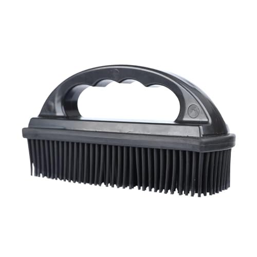 Rubber Brush - Effortless Pet Hair & Lint Removal for Couches & Clothes - color: Black