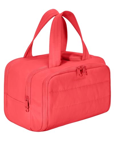 BAGSMART Travel Toiletry Bag, Puffy Toiletry Bag for Women, Wide-open toiletry bags for traveling, Large Travel Cosmetic Makeup Bag Organizer for Accessories,Toiletrie (g-Bright Red) - color: h-Bright Red