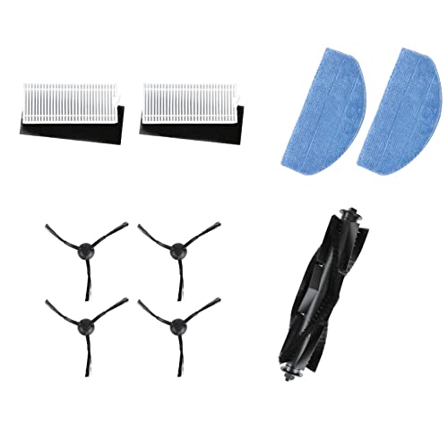 Robot Vacuum Main Brush Side Brush Filter Mop Pads Wipes for Tikom G8000/G8000Pro Robotic Vacuum Cleaner(2 Pairs Side Brushes,1 Roller Brush,2 Mop Pads,2 Filters) - color: Set 1