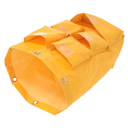Janitorial Cart Bag Waterproof Canvas Cleaning Tote Large Capacity Cleaning Supply Bag for Housekeeping and Trash Collection - color: Yellow