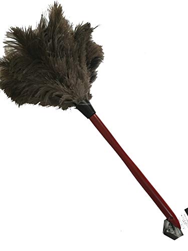 Premium 21" to 23" Feather Cleaning Duster | Natural Duster for House Cleaning Supplies | Feather Moping | Genuine Ostrich Feathers with Long Wooden Handle | Easy to Clean Dust (50 cm)