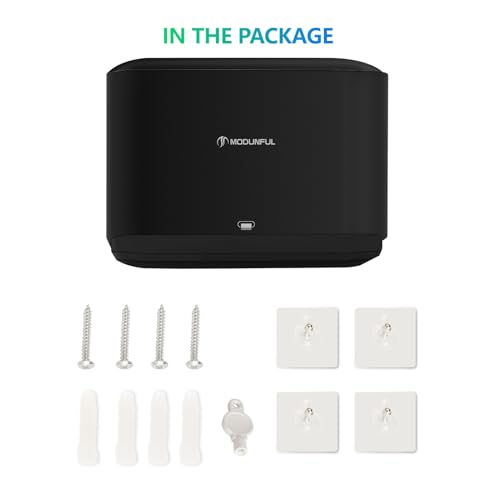 𝐏𝐚𝐩𝐞𝐫 𝐓𝐨𝐰𝐞𝐥 𝐃𝐢𝐬𝐩𝐞𝐧𝐬𝐞𝐫, Multifold/Trifold/C Fold Papers Dispenser, Bathroom Hand Towels Wall Mounted Tissue Holder, No-Drill Adhesive Commercial or Home Black - color: D-23 Black