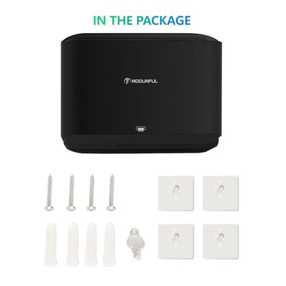 𝐏𝐚𝐩𝐞𝐫 𝐓𝐨𝐰𝐞𝐥 𝐃𝐢𝐬𝐩𝐞𝐧𝐬𝐞𝐫, Multifold/Trifold/C Fold Papers Dispenser, Bathroom Hand Towels Wall Mounted Tissue Holder, No-Drill Adhesive Commercial or Home Black - color: D-23 Black