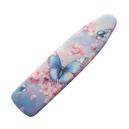 Butterfly Iron Board Cover with Padding 15x54 Inch Standard Size, Stain Resistant Hook Slip-On Iron Board Cover - color: Butterfly