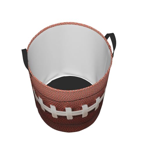 Laundry Basket Room Decor,Round Laundry Hamper Waterproof Dirty Clothes Hamper Collapsible Laundry Baskets With Handles,Toy/Clothes Storage Basket For Home Dorm Bathroom Decor - color: American Football