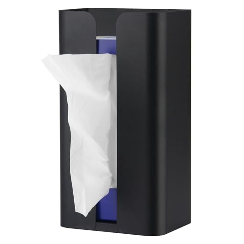 Magnetic Laundry Dryer Sheet Dispenser, Tissue Holder, Garbage Bag Dispenser for Fridge, Kitchen, Laundry (Black) - color: Black
