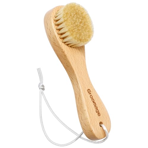 Laundry Stain Brush, Laundry Brush for Stains on Clothes, Dorm Room Essentials for College Students, Natural Boar Bristle Cleaning Brush, Fabrics Cleaning Brush for Clothes Without Damage