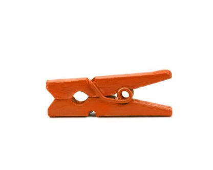 LWR CRAFTS Wooden Mini Clothespins 200 Per Pack 1" 2.5cm (Orange) - color: Orange