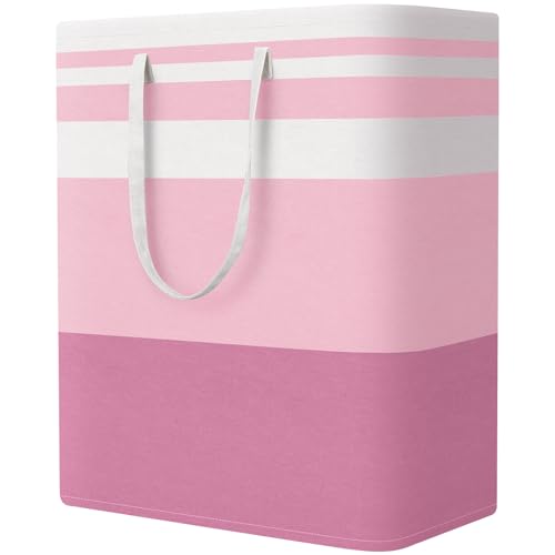 StorageRight Laundry Basket Hamper, 125L Collapsible Clothes Storage, Pink - color: Pink, size: 125L