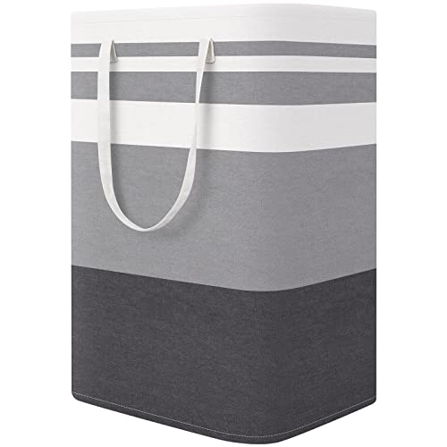 StorageRight Laundry Basket Hamper, 75L Collapsible Clothes Storage, Grey - color: Gradient Grey, size: 75L