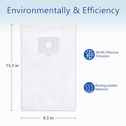 12 Pack 53292 Type QC Canister Vacuum Bags Compatible with Kenmore