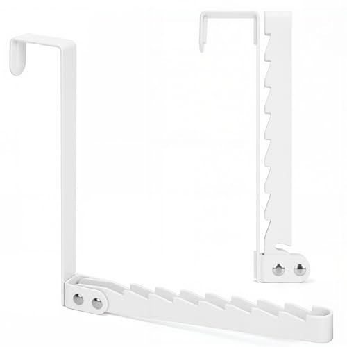 FYY Over The Door Hooks Hanger, 1 Pack Collapsible Folding Over Door Clothes Drying Rack Space Saving Laundry Hanging Storage Hook for Clothing, Coats, Towels for Bedroom Bathroom White - color: White, size: Long: 7.92 inch, style: 1 Pack