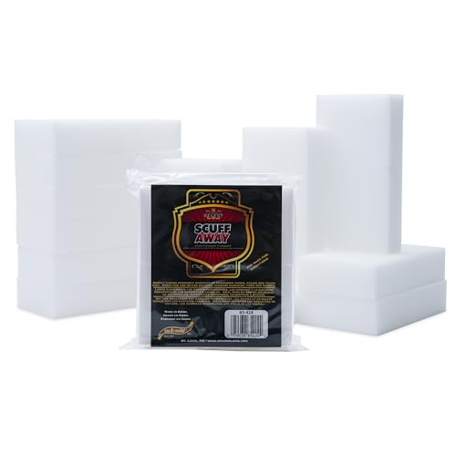 S.M. Arnold Advanced Magic Eraser Melamine Foam Cleaning Sponges, 4-Pack - Premium Durable Multi-Surface Scuff Eliminator, Ideal for Home/Office | Easy-to-Use, Chemical-Free, Long-Lasting Cleaning Aid