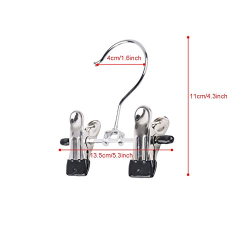 Double Adjustable Clips Boots Hangers,Space Saving Boots Socks Bags Hanging Clips Boot Holder Boot Organizer,Set of 12 (12)