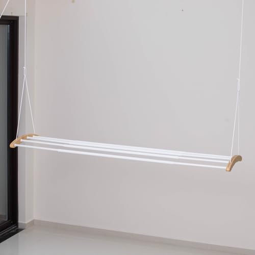 Ceiling Mounted Drying Racks for Laundry-Space-Saving Ceiling Clothes Drying Rack-Pulley Drying Rack-Wood, Metal, Ceiling Clothing Rack-Ceiling Mount Drying Rack-Clothes Drying Rack Ceiling Mounted