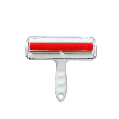 Roller Pet Hair Remover and Reusable Lint Roller - Cat and Dog Hair Remover for Furniture, Carpet, Clothes, Bedding and Car Seats- Lightweight, Multi-Surface Fur Removal Tool (Red) - color: Red