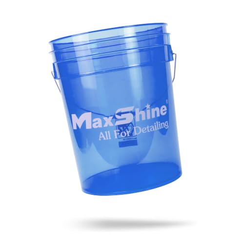 Maxshine 5 Gallon Universal Detailing Bucket – Car Wash Bucket for Scratch-Free Washing – Garage Storage & Auto Detailing Tool Holder – Holds Soap, Foam Cannon, Brushes, Microfiber Towels (Blue) - color: 5g Bucket (Blue)