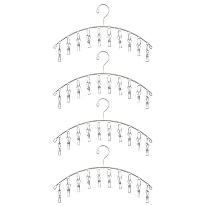 Toplife Clothes Hanger with 10 Clips, Set of 4 Clothes Drying Rack(Indoors)