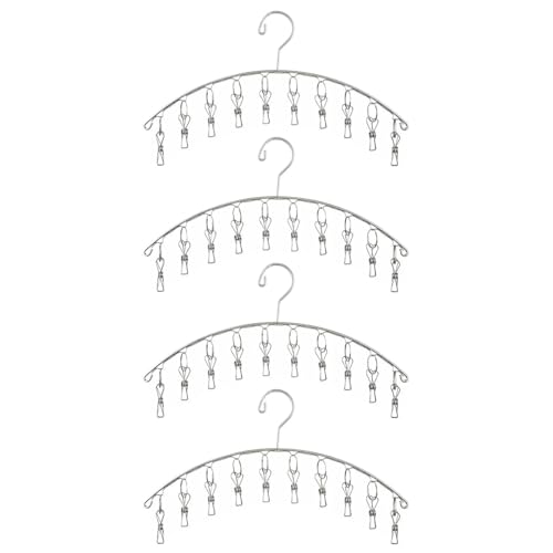 Toplife Clothes Hanger with 10 Clips, Set of 4 Clothes Drying Rack(Indoors)