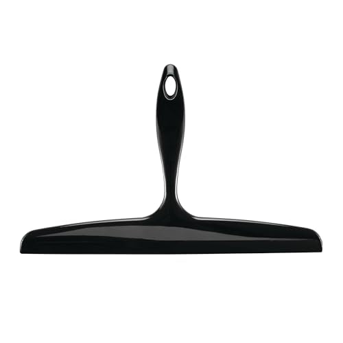 iDesign Bathroom Plastic Shower Squeegee, Black - color: Black, style: Pack of 1
