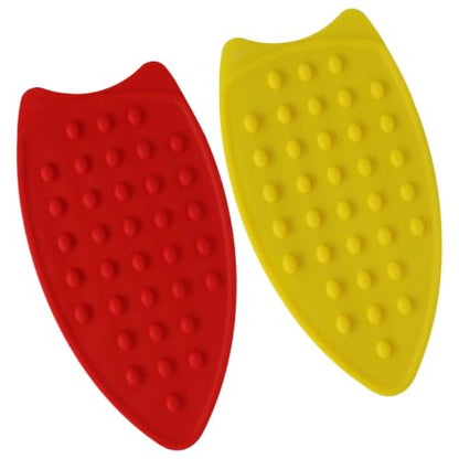 Jiozermi 2 Pack Red and Yellow Silicone Iron Rest Pads, 10.5inch - color: Red and Yellow