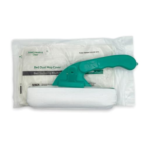 Pre-Moistened Bed Brush with 50 Disposable Covers, Hand Brooms for bedrooms, Hotels, Nursing Homes, Wellness Centers, Beauty Salons, and pet accommodations - No Washing Required, Deep Cleans Dust - color: A