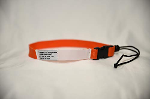 Laundry Loop with Sock Snare, Premium Orange Laundering Strap - color: Orange, size: 1 Strap