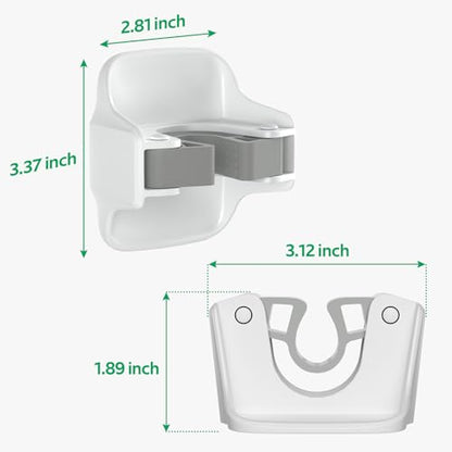 reliahom Broom Holder Wall Mount Mop Grippers Organizer wall Hanging, 5Pack - color: White, size: 5 Pack 1Rack