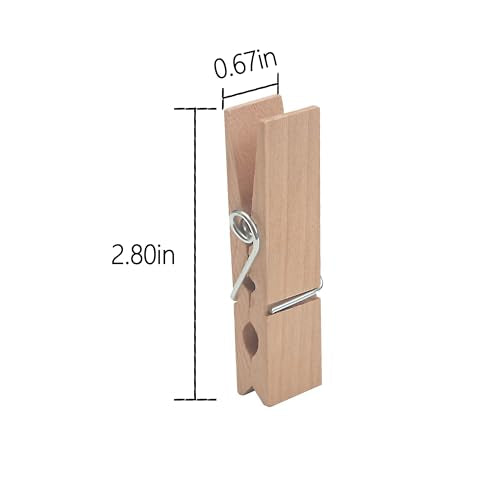 Large Wooden clothespins for Clothes 2.85 Inches Length,for Hanging Clothes,Craft,Food Opened Bags,DIY
